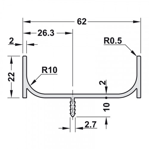 Uchwyt korytkowy pionowy C...