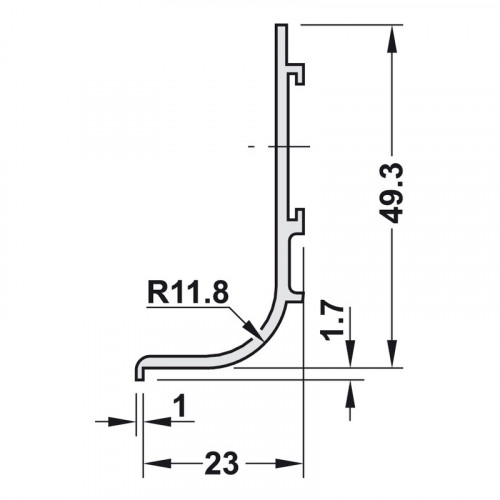 Uchwyt korytkowy poziomy L...