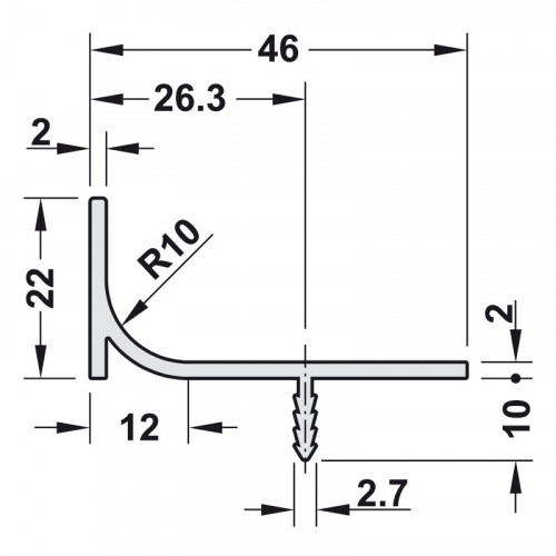 Uchwyt korytkowy pionowy L...