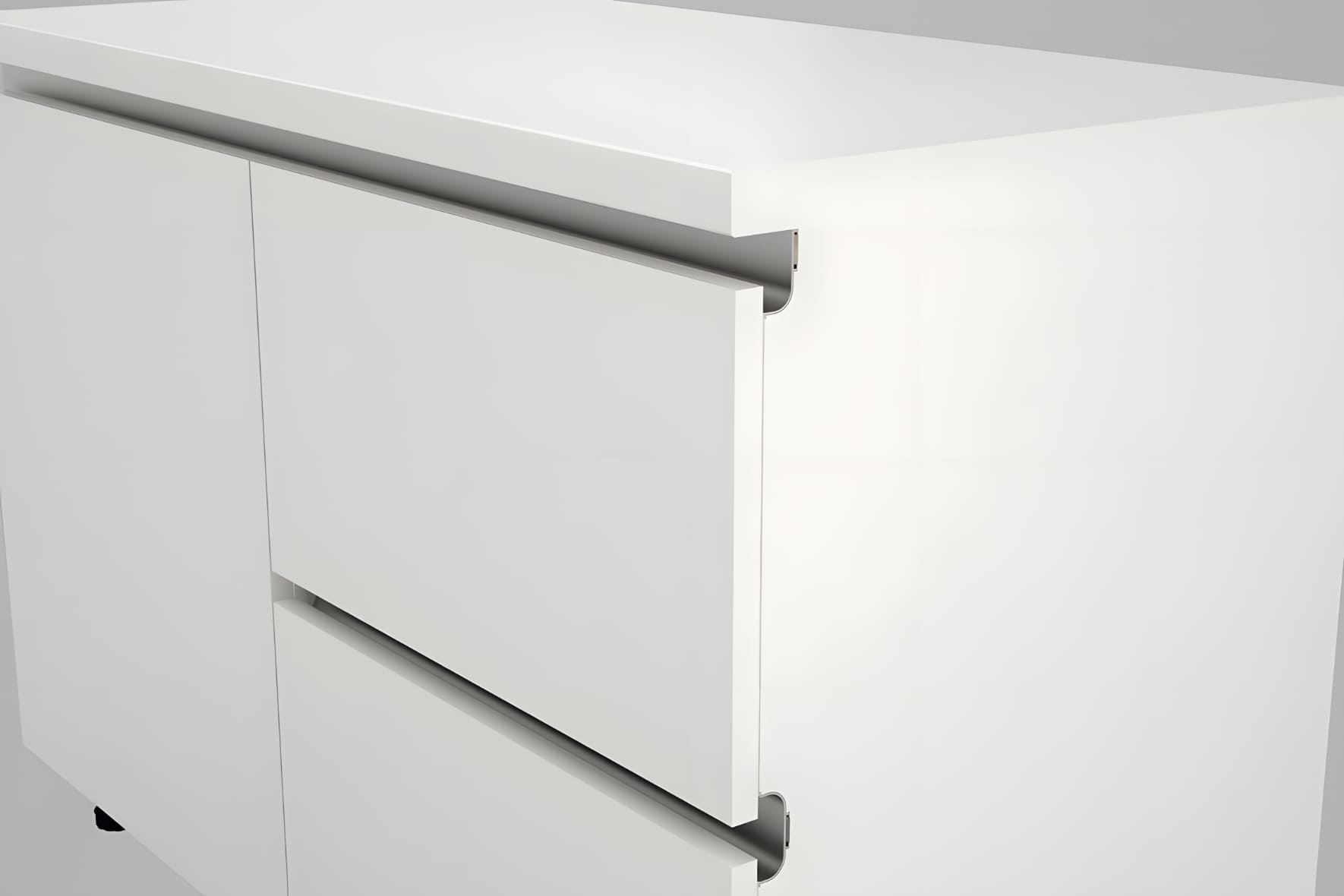 Meble kuchenne bez uchwytów